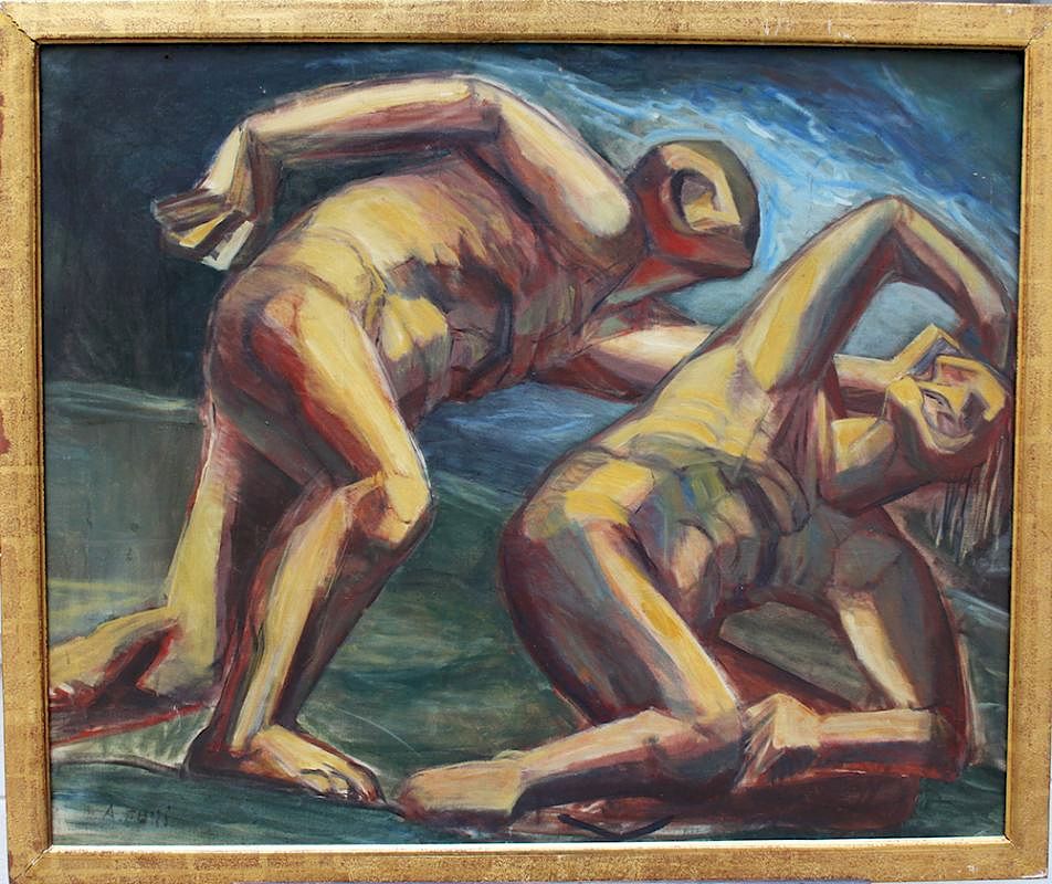 Appraisal: Achille Funi - -attributed Achille Funi - -attributed Two male