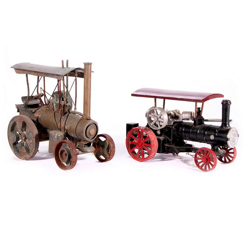 Appraisal: Two model tractors Two early th century model tractors one