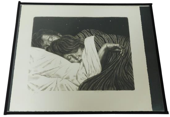 Appraisal: Joseph Hirsch American - Sleeping Couple lithograph signed and numbered