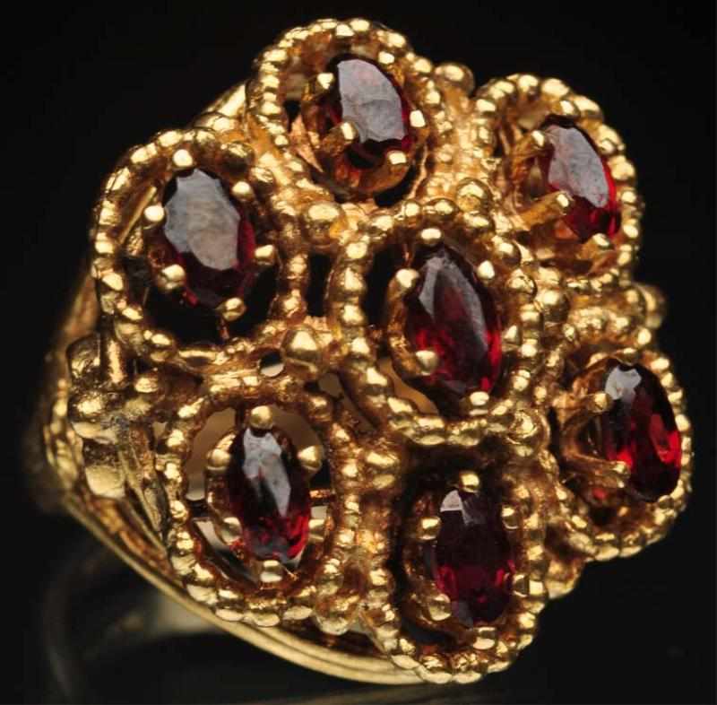 Appraisal: K Y Gold Ring with Rubies Weight grams dwt Condition