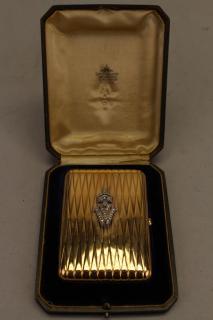 Appraisal: German Diamond Encrusted Cigarette Case Gifted to Family by Kaiser