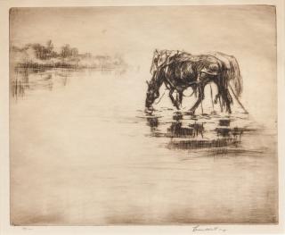 Appraisal: Levon West - Two Etchings Noon signed Levon West imp