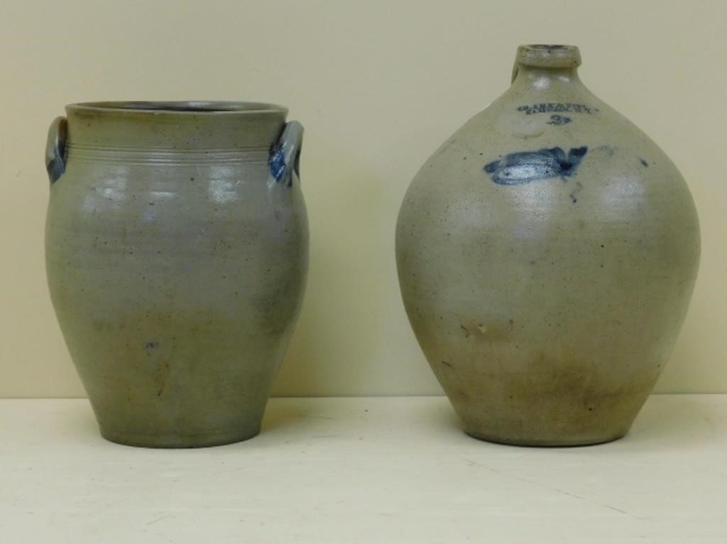 Appraisal: STONEWARE PIECES TH C TO INCLUDE CLARKand Fox of Athens