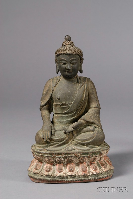 Appraisal: Bronze Image of the Buddha China Ming period - seated