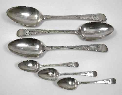 Appraisal: A pair of George III silver Old English pattern and