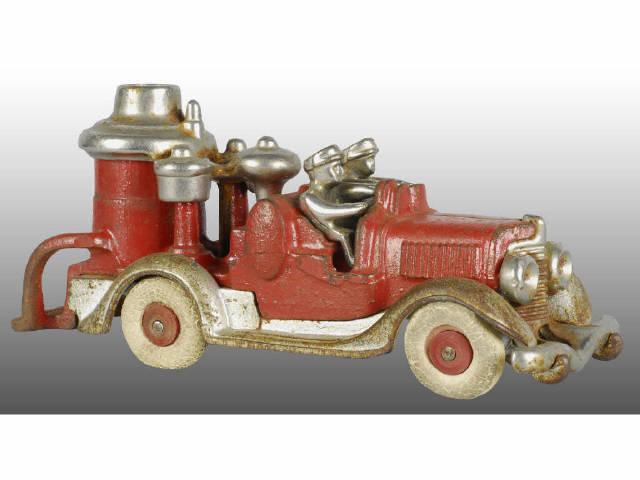 Appraisal: Cast Iron Hubley Fire Pumper with Double Figure Description Red