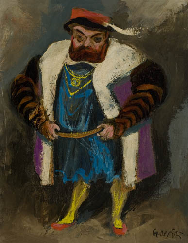 Appraisal: WILLIAM GROPPER Henry VIII Oil on canvas x mm x