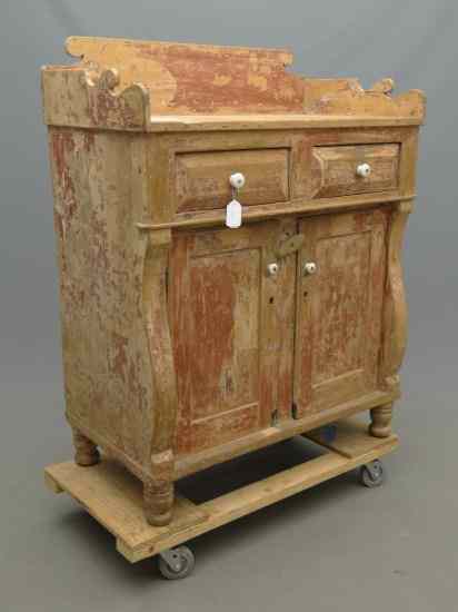 Appraisal: th c country Empire server showing traces of old red