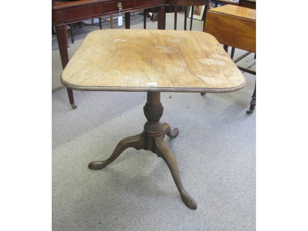 Appraisal: th century mahogany snap top tripod table