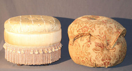 Appraisal: Two Victorian Style Upholstered Ottomans th Century