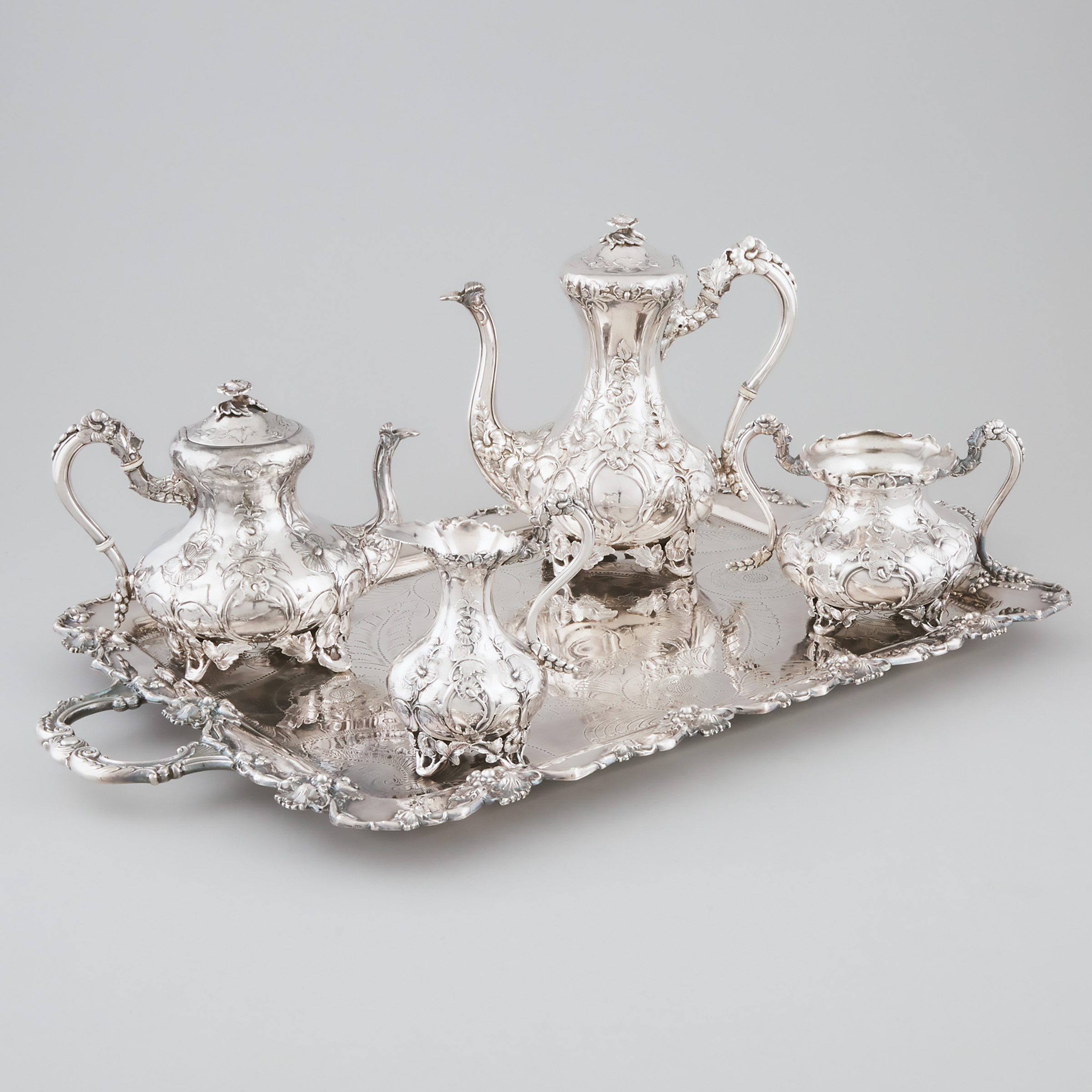 Appraisal: Victorian Silver Plated Tea and Coffee Service late th century