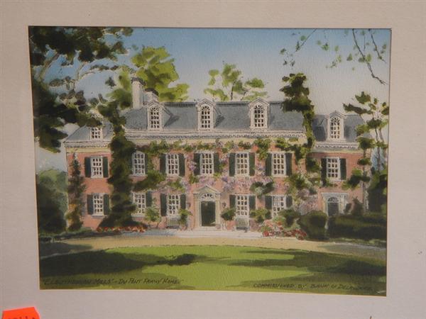 Appraisal: Davis Gray American th c colored prints of historic Delaware