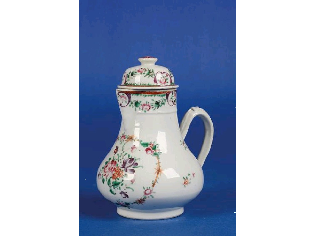 Appraisal: A CHINESE EXPORT FAMILLE ROSE JUG AND COVER decorated in