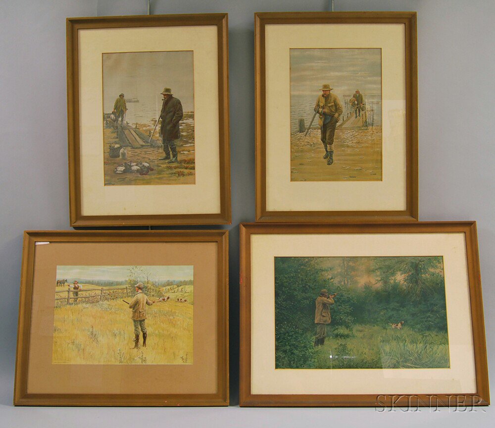 Appraisal: After Arthur Burdett Frost American - Fifteen Framed Chromolithographs on