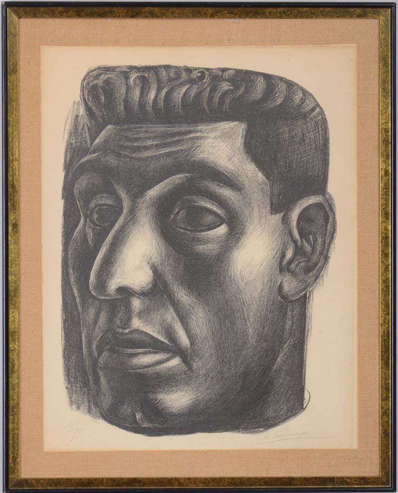 Appraisal: Attributed to David Alfaro Siqueiros - Head of a Man