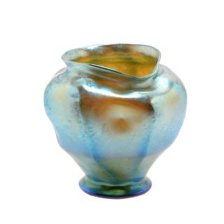 Appraisal: Tiffany Studios Blue Favrile Vase Tiffany Studios Blue Favrile Vase