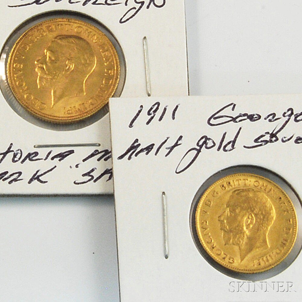 Appraisal: George V South African Sovereign and George V Half Sovereign