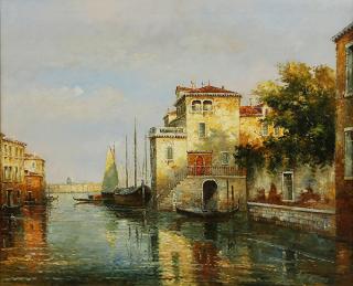 Appraisal: Painting Antoine Bouvard Antoine Bouvard French - View of Venice