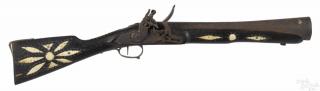 Appraisal: North African or Middle Eastern flintlock blunderbuss with an ornately