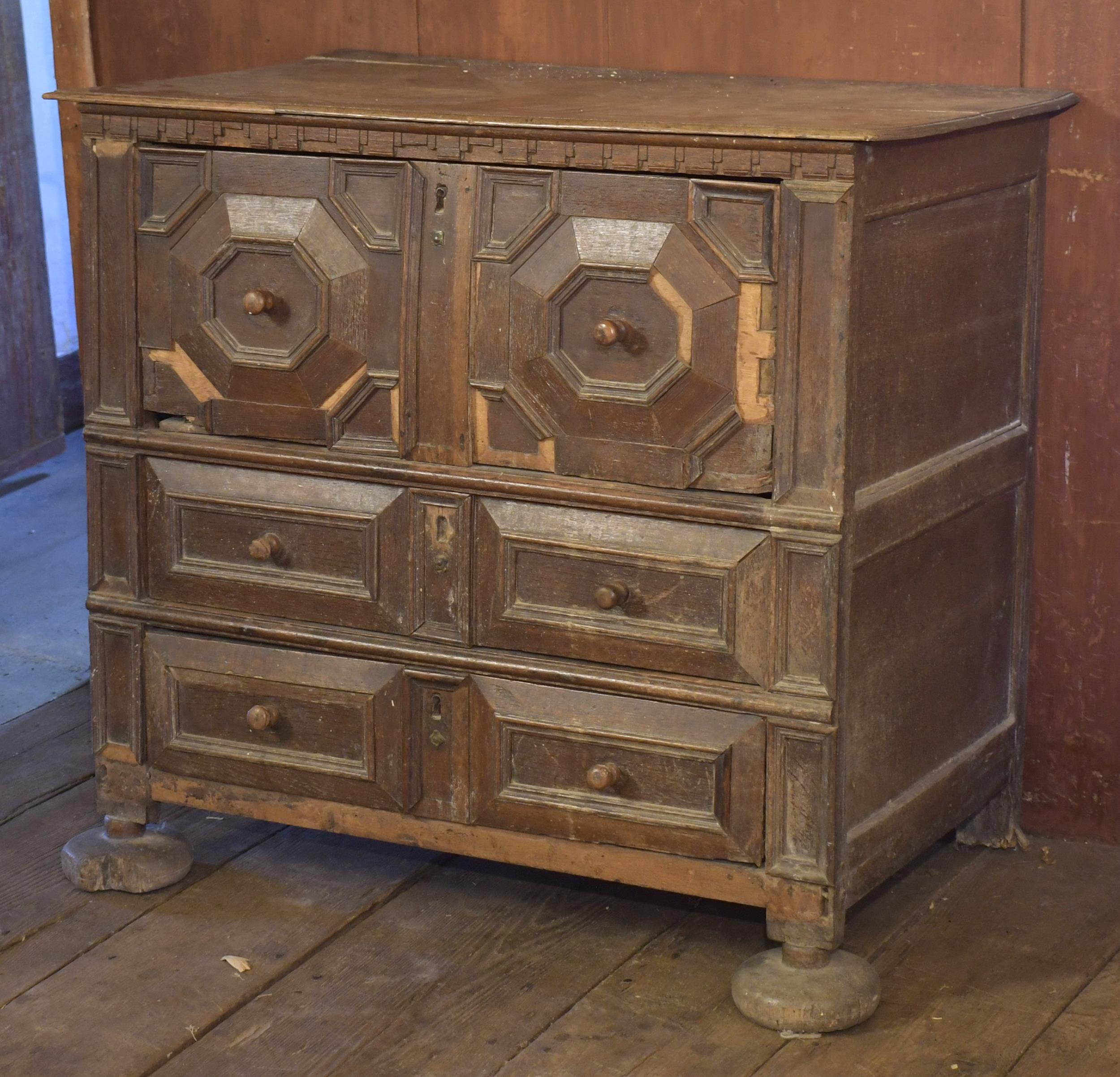 Appraisal: ANTIQUE ENGLISH LIFT TOP CHEST TH C elements with th