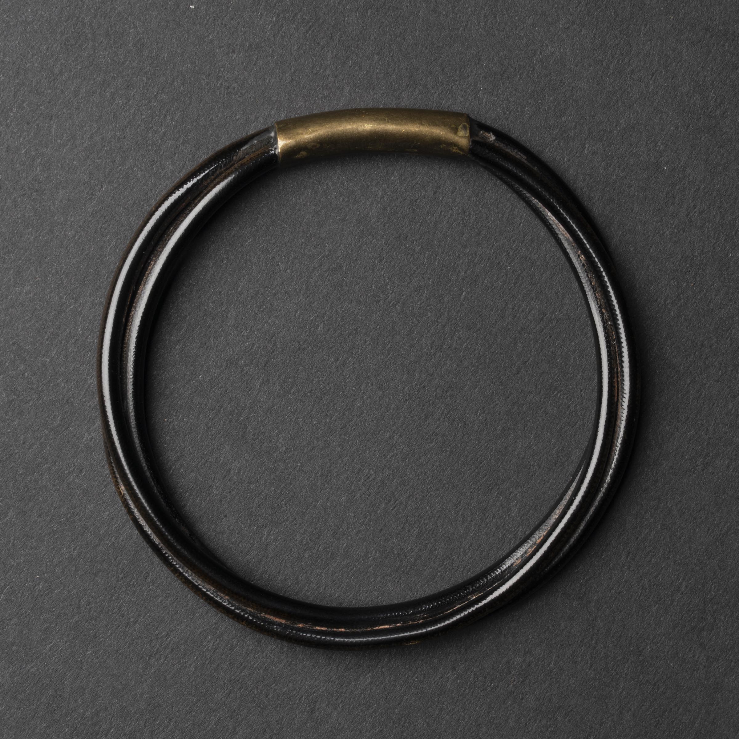 Appraisal: A Black Coral Rope-Twist Bangle th Century Elaborately bound together