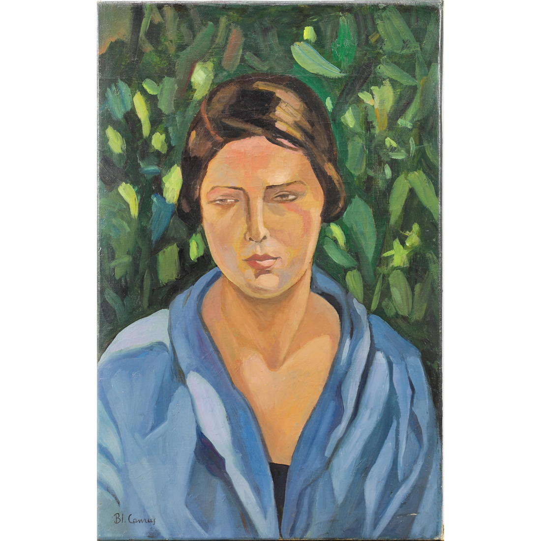 Appraisal: PAINTING BLANCHE CAMUS Blanche Camus French - Portrait oil on