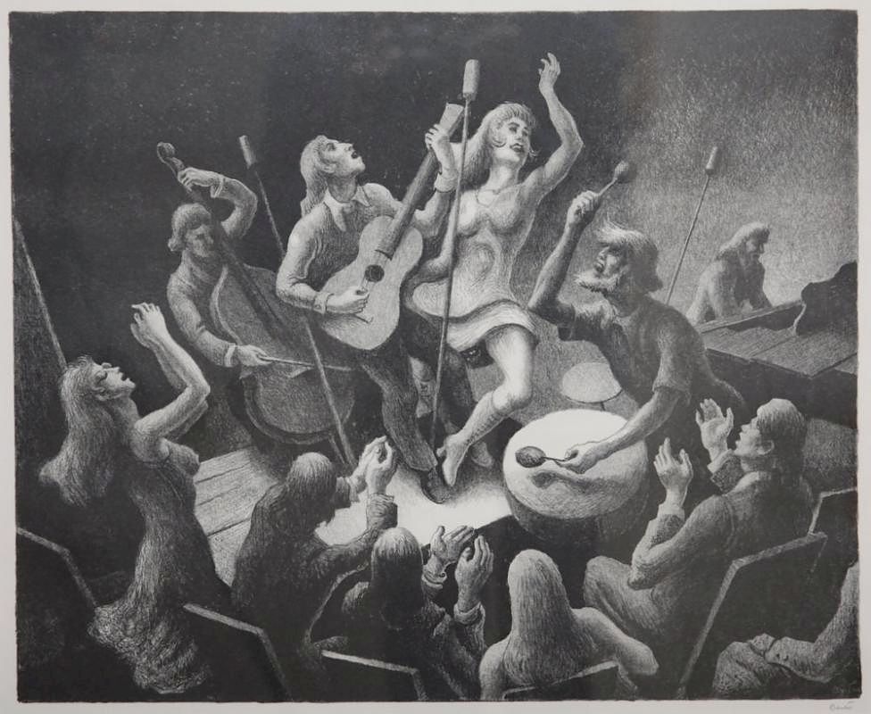 Appraisal: Thomas Hart Benton Thomas Hart Benton American - Youth Music