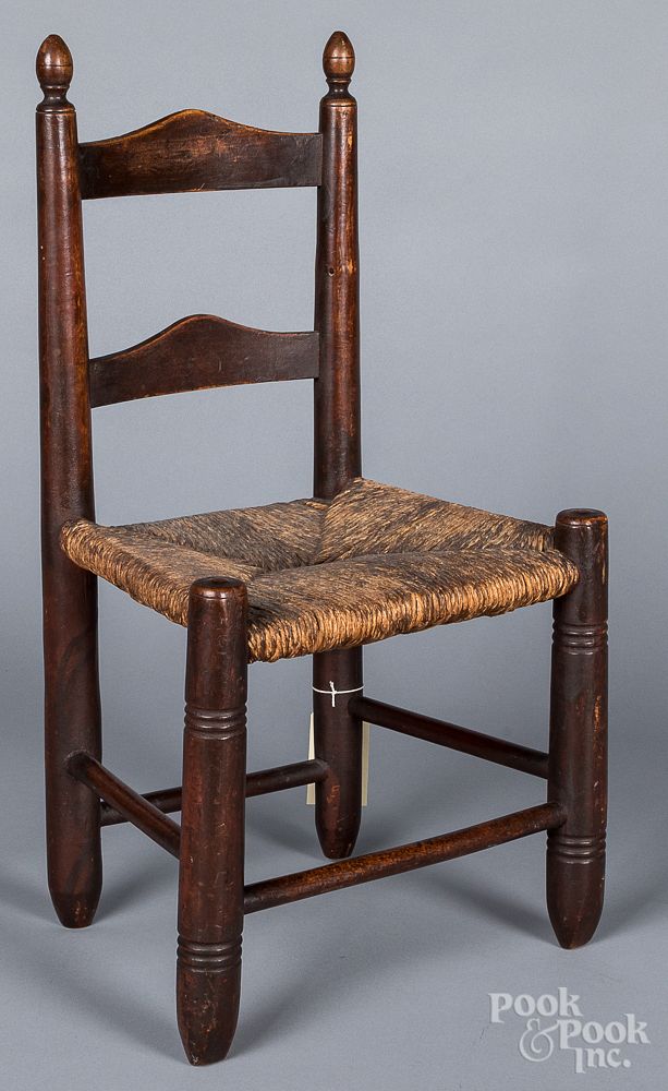 Appraisal: Child's ladderback chair th c Child's ladderback chair th c