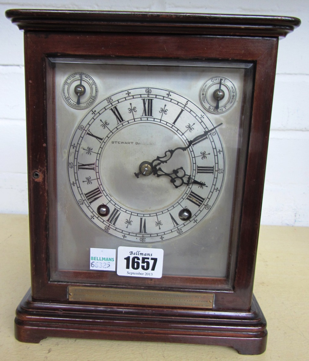 Appraisal: An eight day mahogany cased mantel clock early th century