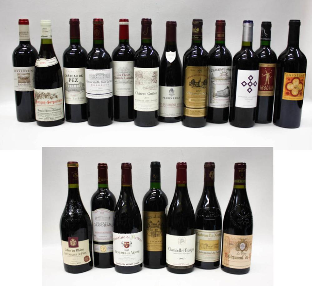 Appraisal: TWENTY-SEVEN BOTTLES OF VINTAGE FRENCH RED WINE Caves Saint-Pierre Chateauneuf-du-Pape