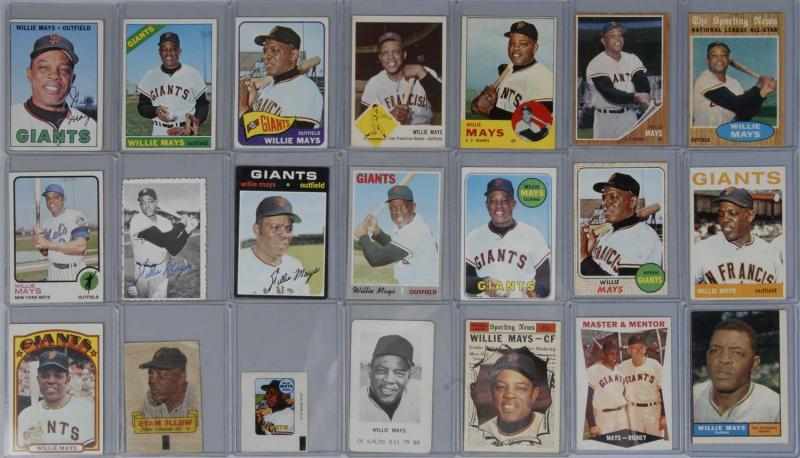 Appraisal: Lot of Willie Mays Baseball Cards Description Includes Fleer nicely