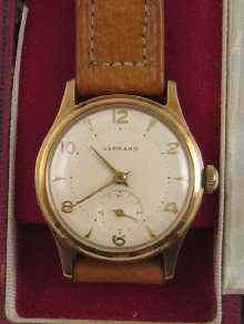 Appraisal: A gent's wrist watch by Garrards in a heavy ct