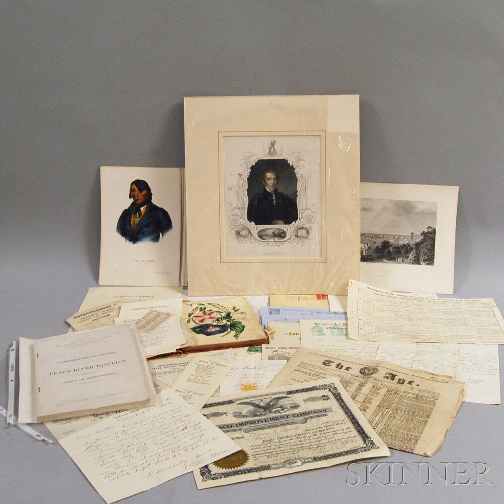 Appraisal: Miscellaneous Group of Printed Ephemera including th century stamped and