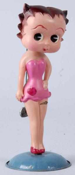 Appraisal: Celluloid Betty Boop Nodder Toy Description Japanese Pre-war Rubber band