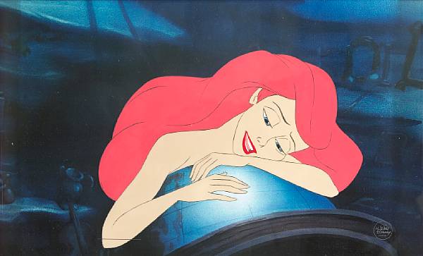 Appraisal: A Walt Disney celluloid from The Little Mermaid gouache on