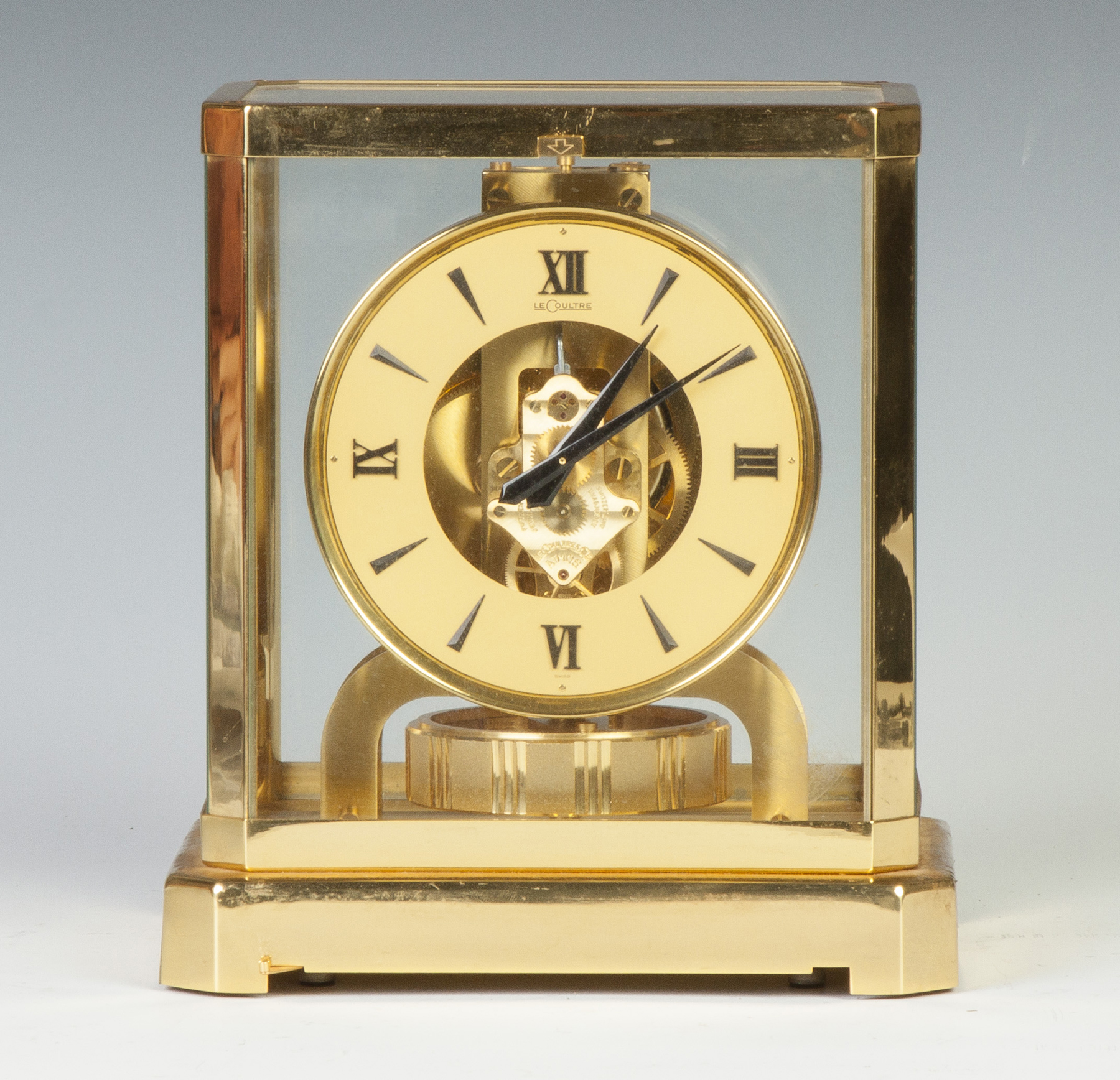 Appraisal: Lecoultre Atmos Clock th cent Brass case with glass