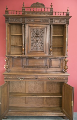 Appraisal: a Impressive Victorian Continental Cupboard Walnut last quarter of the