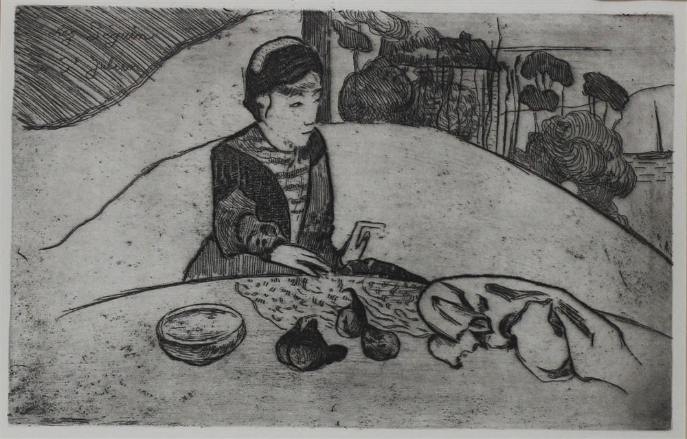 Appraisal: PAUL GAUGUIN FRENCH LA FEMME AUX FIGUES Etching on papier