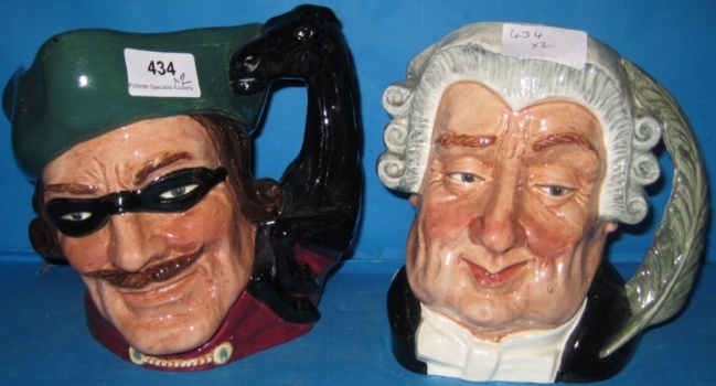 Appraisal: Royal Doulton Large Character Jugs Dick Turpin D and The