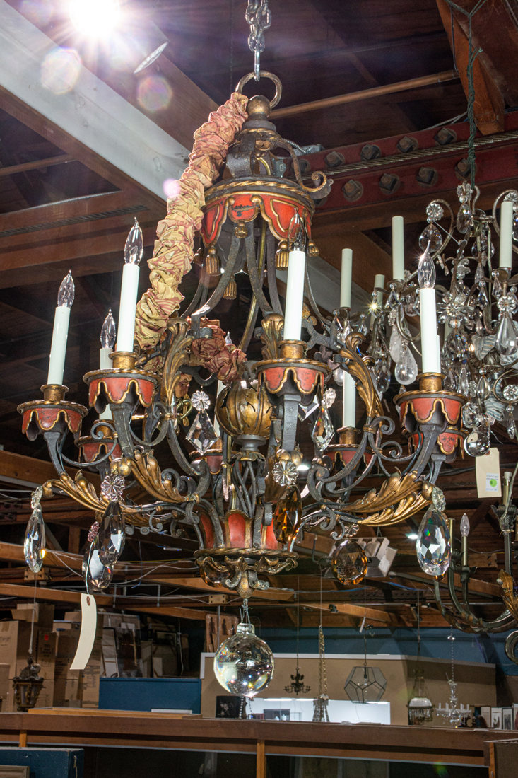 Appraisal: A RENAISSANCE STYLE CONTINENTAL CRYSTAL FOYER CHANDELIER TH CENTURY A