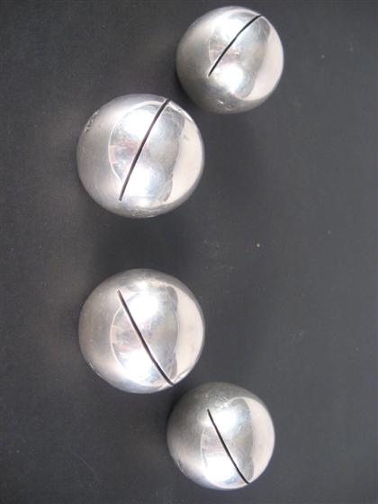 Appraisal: Set of four English sterling silver place cards holders william