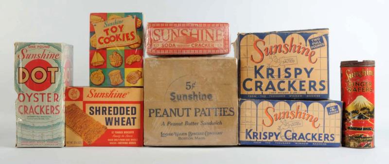 Appraisal: Lot Of Sunshine Biscuit Product Boxes This lot includes a