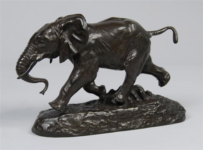 Appraisal: ANTOINE LOUIS BARYE French - ELEPHANT DU SENEGAL bronze with