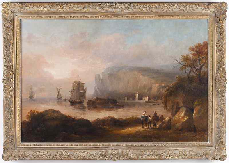 Appraisal: George Bonfield PA - Spanish Coastoil on canvas lined unsigned