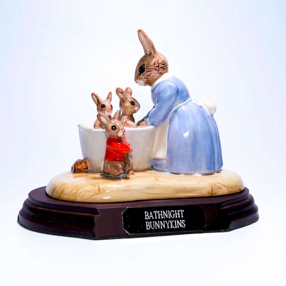 Appraisal: ROYAL DOULTON BUNNYKINS FIGURINE BATH NIGHT TABLEAU DB Limited edition