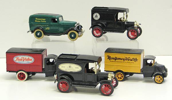 Appraisal: Advertising banks Ertl metal advertising banks depicting various s themed