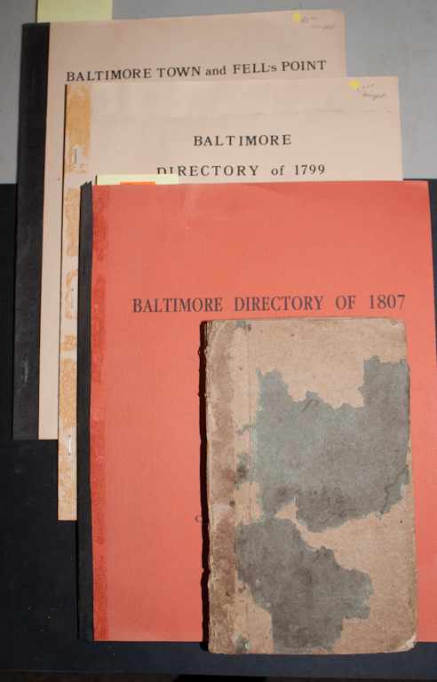 Appraisal: City Directories Four items William Fry ''The Baltimore Directory for