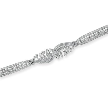 Appraisal: Platinum and Diamond Bracelet Estimate -