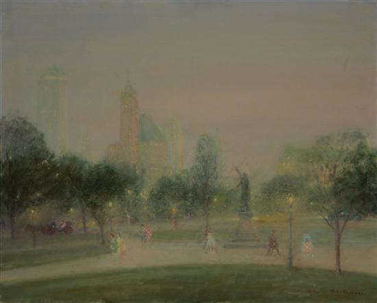 Appraisal: JOHANN BERTHELSEN American - Early Evening Central Park oil on