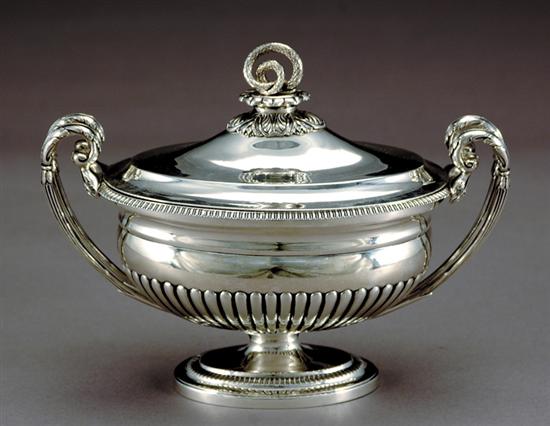 Appraisal: Georgian sterling covered tureen of Southern interest London dated snake